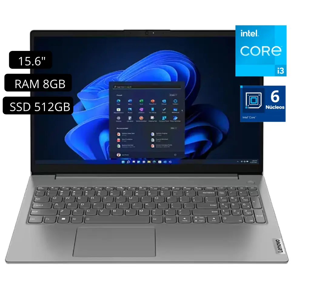 Laptop Lenovo V15 G3 Core i3 12va Gen RAM 8GB SSD 256GB led 15.6″ Full HD