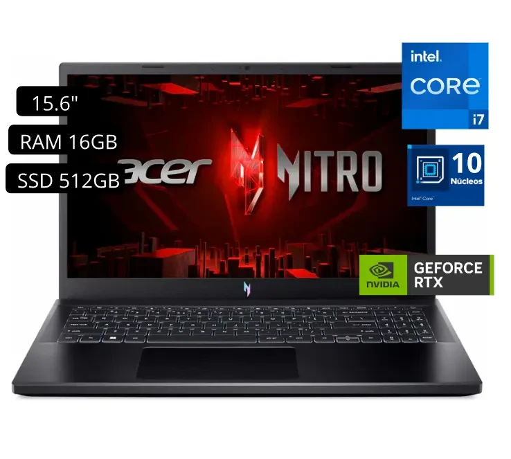 Laptop Acer Nitro ANV15-51-711U core i7 13va RAM 16GB SSD 512GB RTX4050 6GB Led 15.6″