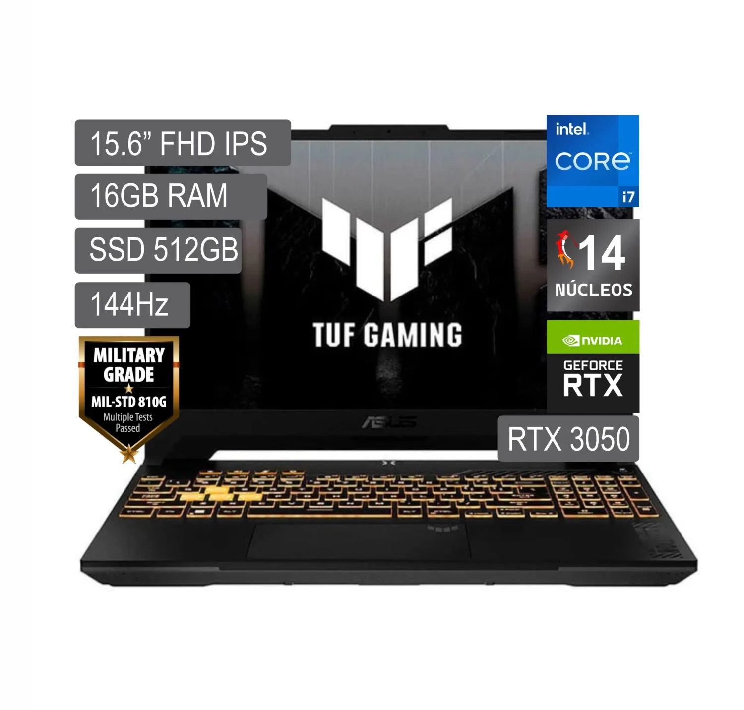 Laptop Gamer ASUS TUF FX507ZC4-HN132 Core I7 12va RAM 16GB SSD 1TB RTX3050 4GB 15.6″