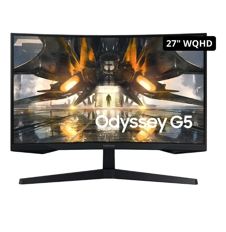 Monitor Samsung Odyssey G5 27″ Curvo WQHD 2K 165Hz 1ms.