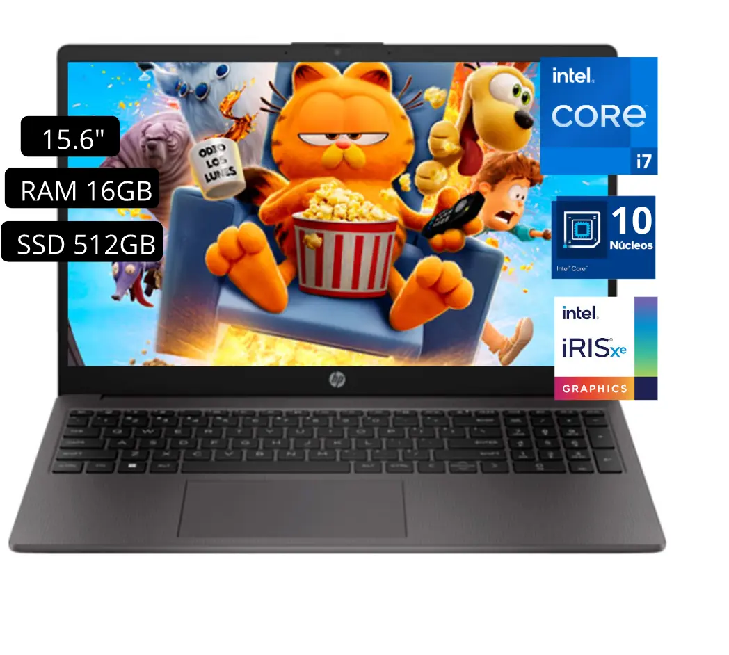 Laptop HP 250 G10 Intel Core I7 13va Gen RAM 16GB SSD 512GB Led 15.6″ Full HD″