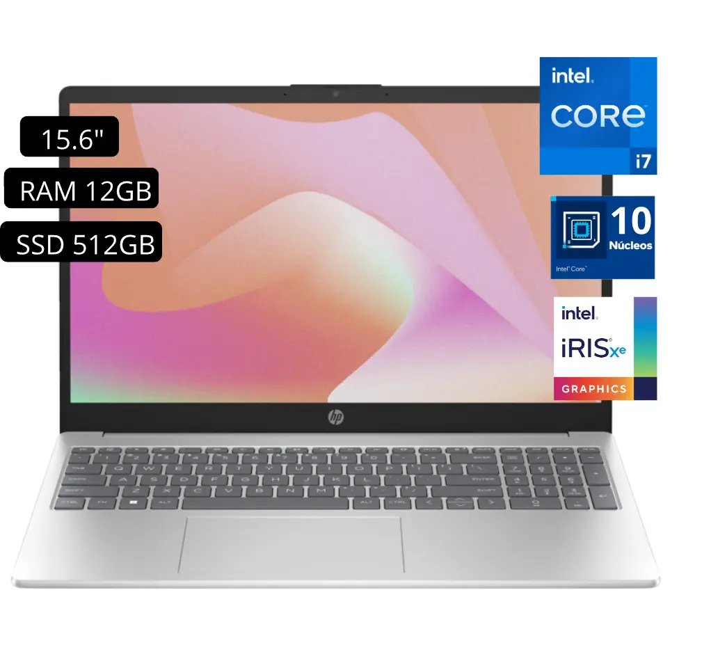 Laptop HP 15-FD0006LA Intel Core i7 13va Gen RAM 12GB SSD 512GB Led 15.6″