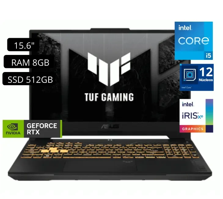 Laptop Asus TUF FX507ZC4-HN005W Core I5 12va RAM 8GB SSD 512GB RTX3050 4GB Led 15.6″