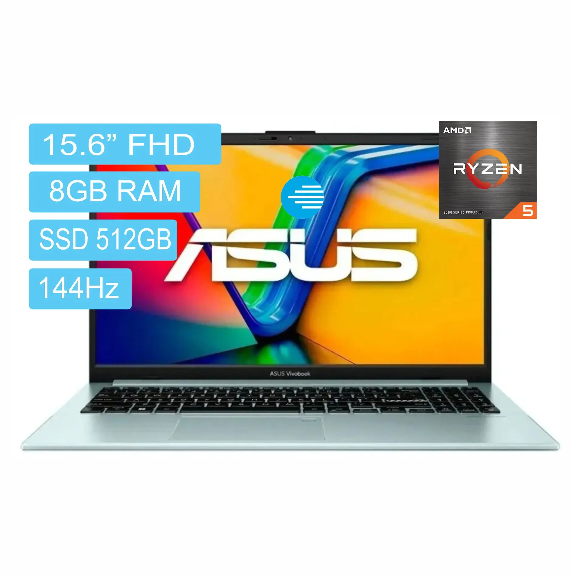 Laptop Asus Vivobook E1504F Ryzen 5 7520U 8GB DDR5 SSD 512GB 15.6″ Full HD