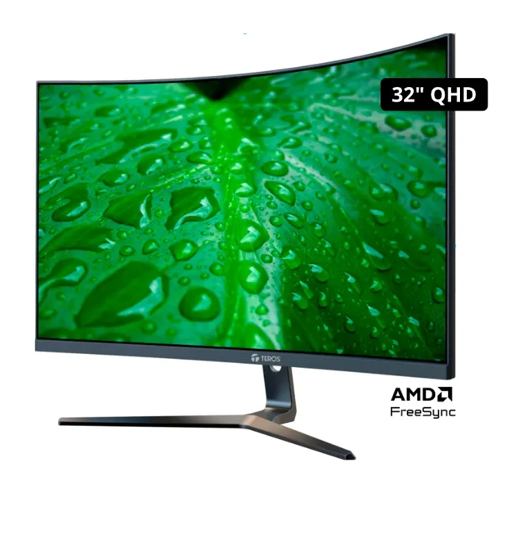 Monitor Curvo Teros TE-3250S 31.5″ 75HZ VA, 2560X1440 QHD HDMI/DP/Free Sync