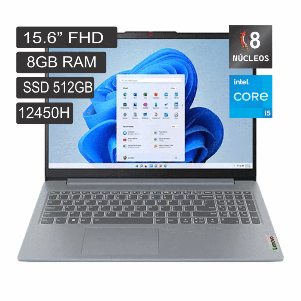 Laptop Lenovo IdeaPad Slim 3 Intel Core I5 12va Gen RAM 8GB SSD 512GB Pantalla15.6″ FHD